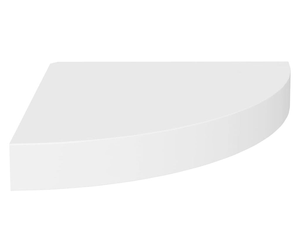 2 db fehér MDF lebegő sarokpolc 25 x 25 x 3,8 cm - 6