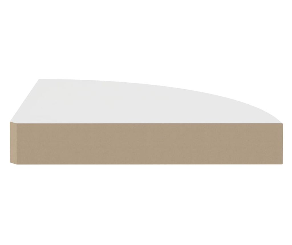 2 db fehér MDF lebegő sarokpolc 25 x 25 x 3,8 cm - 10