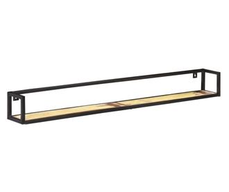 2 db tömör újrahasznosított fa fali polc 160 cm