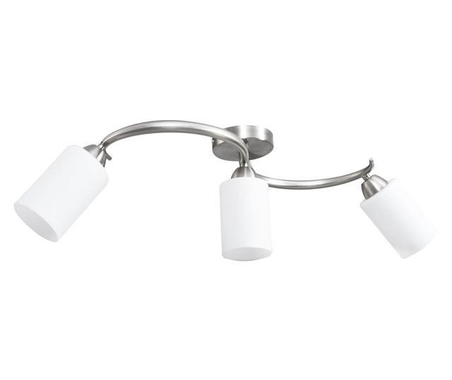 Полилей с керамични цилиндрични абажури, за 3 крушки Е14, бели