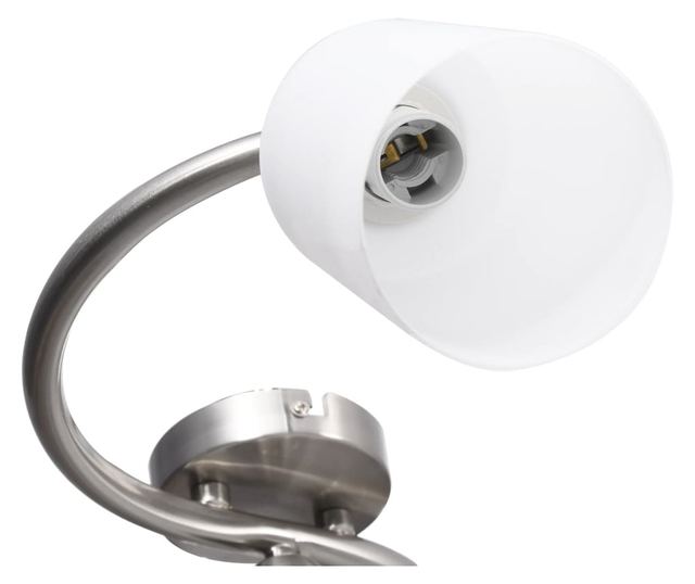 Полилей с керамични цилиндрични абажури, за 3 крушки Е14, бели