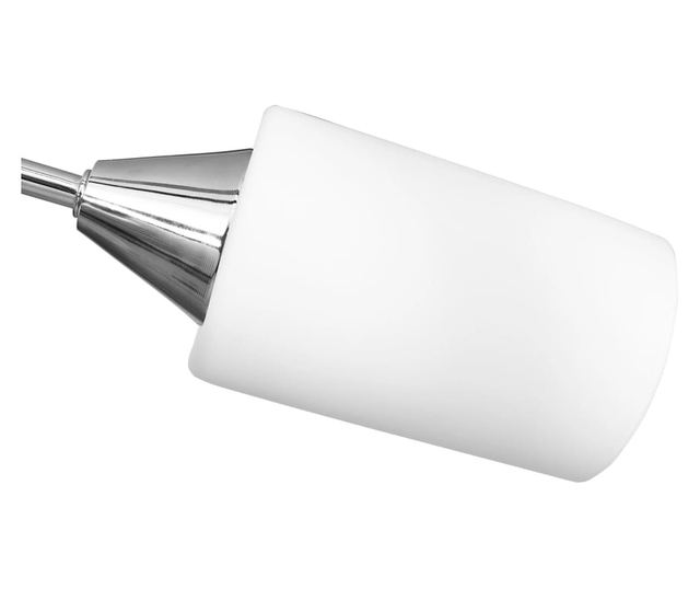 Полилей с керамични цилиндрични абажури, за 5 крушки Е14, бели