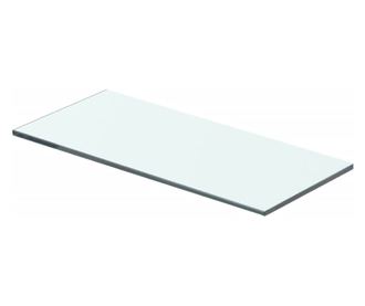 2 db átlátszó üveg paneles polc 40 x 12 cm