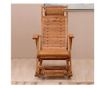 Balansoar de terasa sezlong living cu cadru lemn rezistent,,122x79x46, perna maro