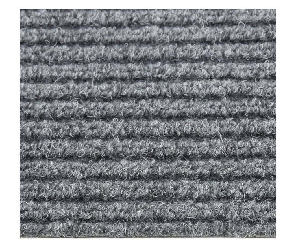 Килимче за вход, сиво, 100x350 см - 5