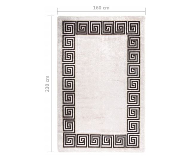 Perivi tepih, svijetlo bež, 160x230 cm, protuklizni