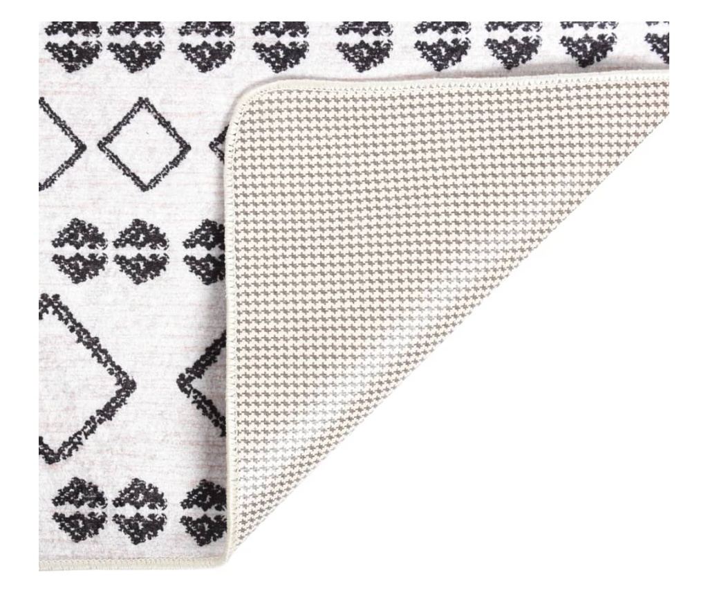 Perivi tepih, crno-bijeli, 80x150 cm, protuklizni - 4