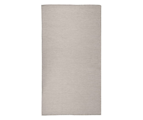 Външен килим, таупе сив, 80х150 см, плосък плат
