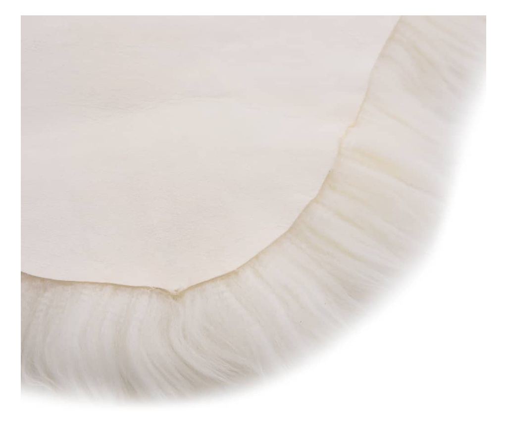Tepih od ovčje kože, bijeli, 60 x 90 cm - 3