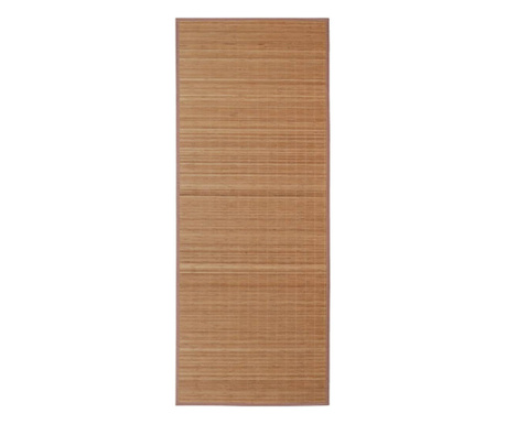 Бамбуков килим, 100x160 см, кафяв