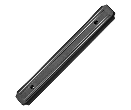 IdeallStore Mágneses tartó konyhai késekhez, PVC, 32 cm, fekete