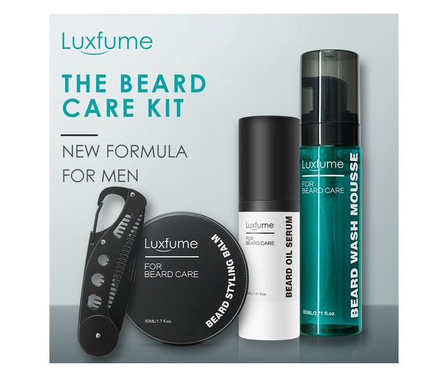 Pachet ingrijire barba, Ultimate Care Kit, Luxfume Sevich, 4 piese