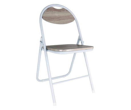 подплатен къмпинг стол confortime Дървен Метал Бял (44 x 4 x 80 cm)