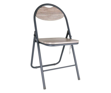подплатен къмпинг стол confortime Дървен Метал Тъмно сив (44 x 4 x 80 cm)