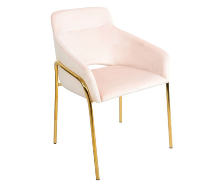 Стол DKD Home Decor Розов полиестер Метал (59 x 60 x 83 cm)