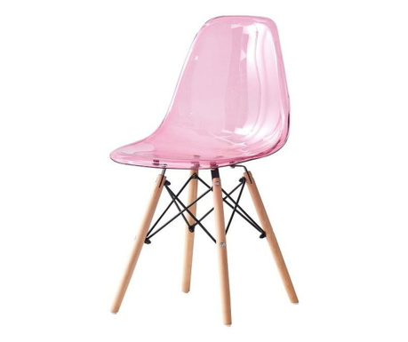 Трапезен стол DKD Home Decor Естествен Розов PVC Бреза (44 x 46 x 81 cm) (50 x 46 x 83,5 cm)