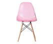 Трапезен стол DKD Home Decor, Естествен, Розов, PVC, Бреза, 44 x 46 x 81 cm, 50 x 46 x 83,5 cm