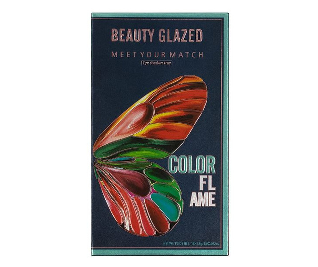 Комплект за грим със сенки за очи, Beauty Glazed, Color Flame, B111