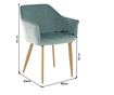 Mint Green Upholstered Chair with Beech Legs - Odovel 56x63x82 cm