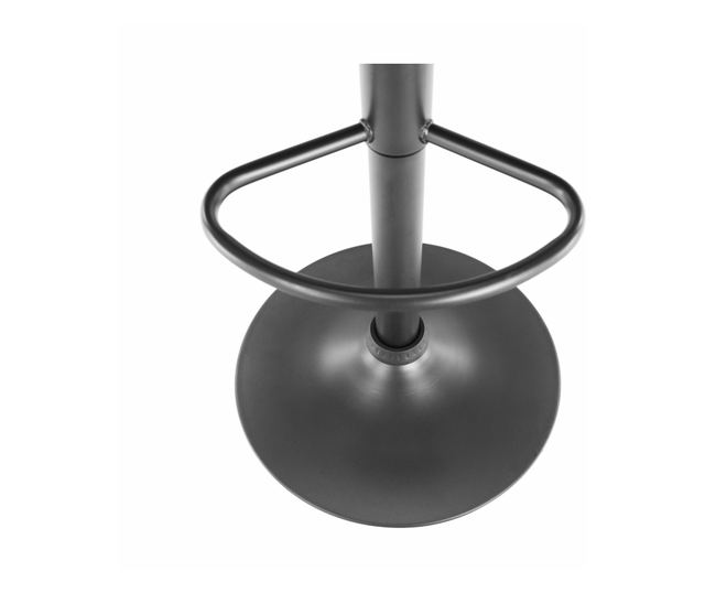 Barska stolica, zelena presvlaka, crna metalna noga, Lahela, 44x50x112 cm