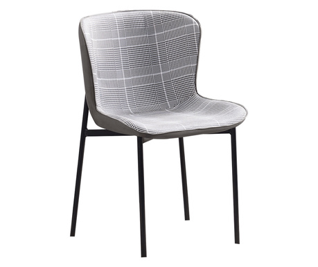 Tapecirana stolica u bijelo sivoj ekološkoj koži Adiana 48x45x82 cm