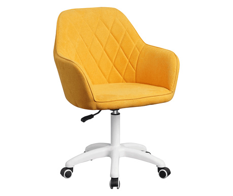 Santy sárga fehér textil irodai szék 60x62x100 cm