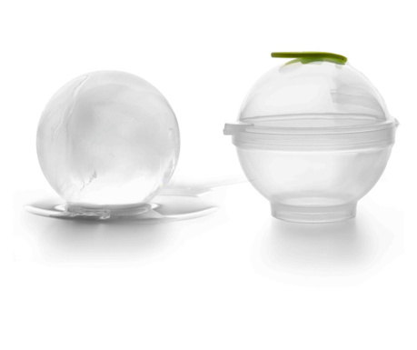 Set 4 forme gheata sfera Ibili-Barware, plastic/silicon, 5.5 cm, transparent