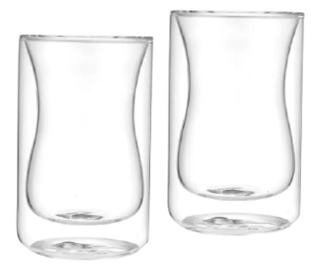 2 db Fissman-ír pohár, boroszilikát üveg, 7,5x12 cm, átlátszó, átlátszó