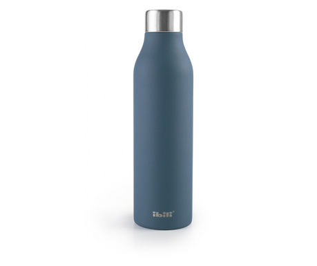 Ibili-Sea termoszos palack, rozsdamentes acél 18/10, 24x7 cm, kék