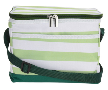Excellent Houseware szigetelt táska, poliészter, 23x16x18 cm, 5000 ml, fehér/zöld