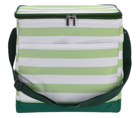 Excellent Houseware szigetelt táska, poliészter, 30x19x28 cm, 15 l, fehér/zöld