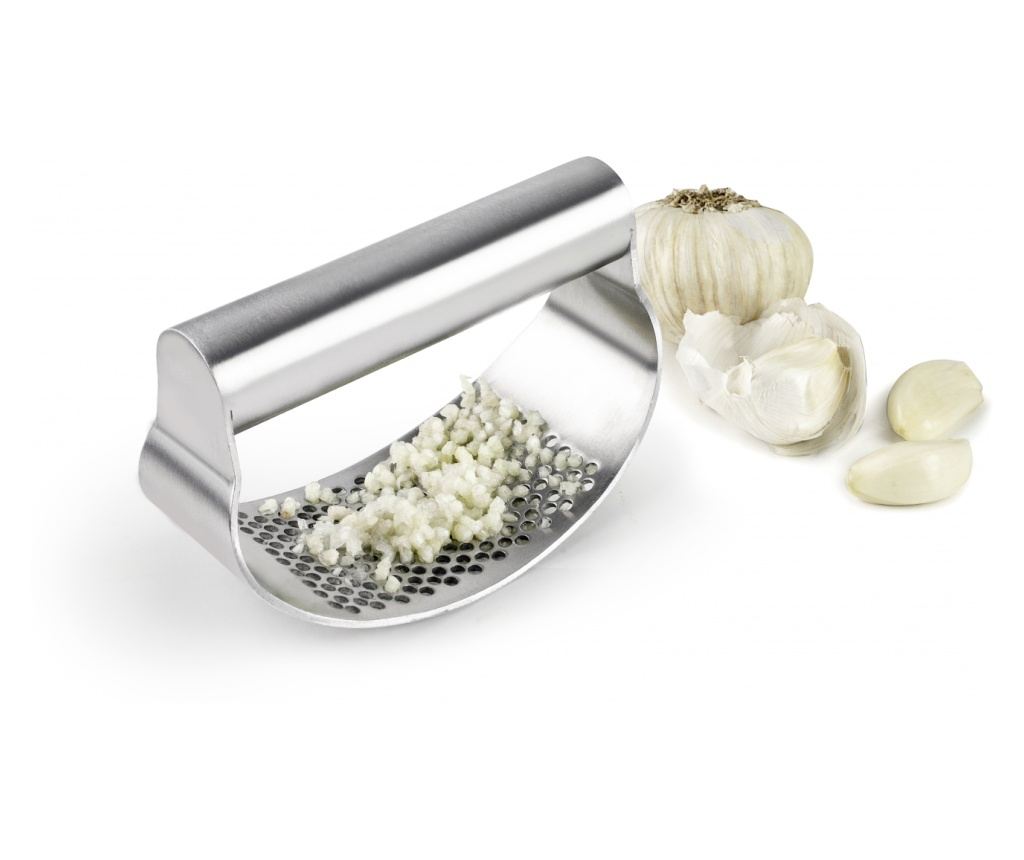 Presa usturoi Ibili-Accesorios, otel inoxidabil, 10x7 cm, argintiu - 2