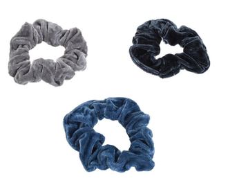 Set 3 elastice par catifea PAMI, AP-C621-397 Albastru