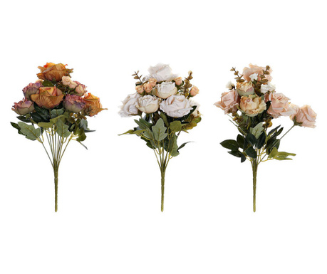 Букет DKD Home Decor Lilled рози PVC (3 pcs) (18 x 18 x 38 cm)