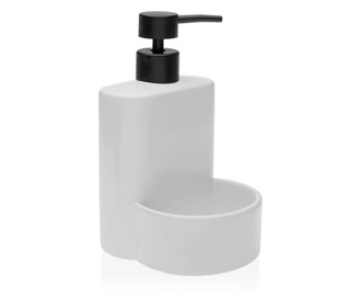Дозатор за сапун 2 в 1 за мивка Versa Бял Керамика ABS