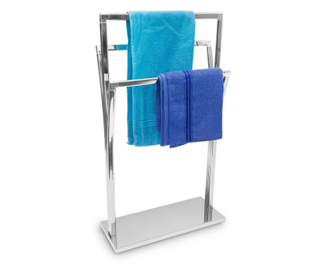 Suport prosoape tip stand, Relaxdays, otel inoxiabil, 86,5 x 50 x 20 cm