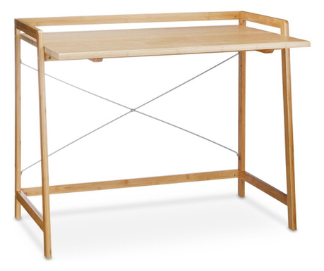 Birou cu design modern, Relaxdays, 80 x 98,5 x 59 cm, bambus