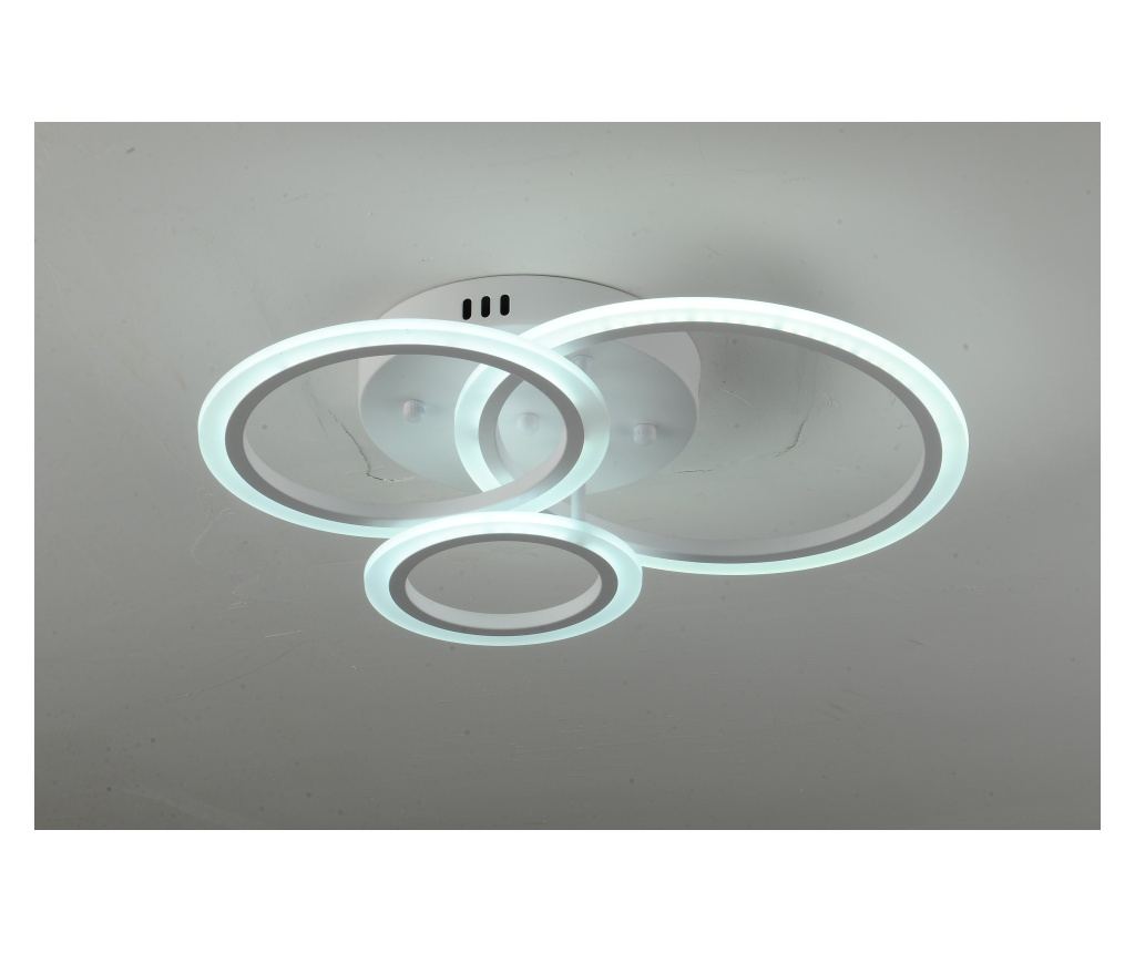 Lustra LED RFAN, Model K001-3, cu Telecomanda, 3 Tipuri de Lumina, Intensitate Reglabila, 66W, Alb - 2