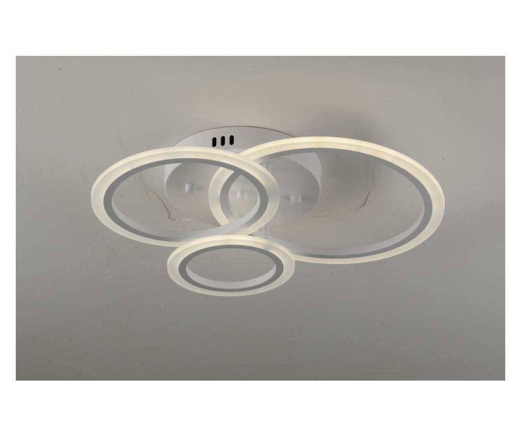 Lustra LED RFAN, Model K001-3, cu Telecomanda, 3 Tipuri de Lumina, Intensitate Reglabila, 66W, Alb - 4