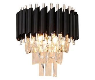 Aplica RFAN, Model S9001/2, Textura Cristal, Metal, 2 x E27, Negru/Auriu