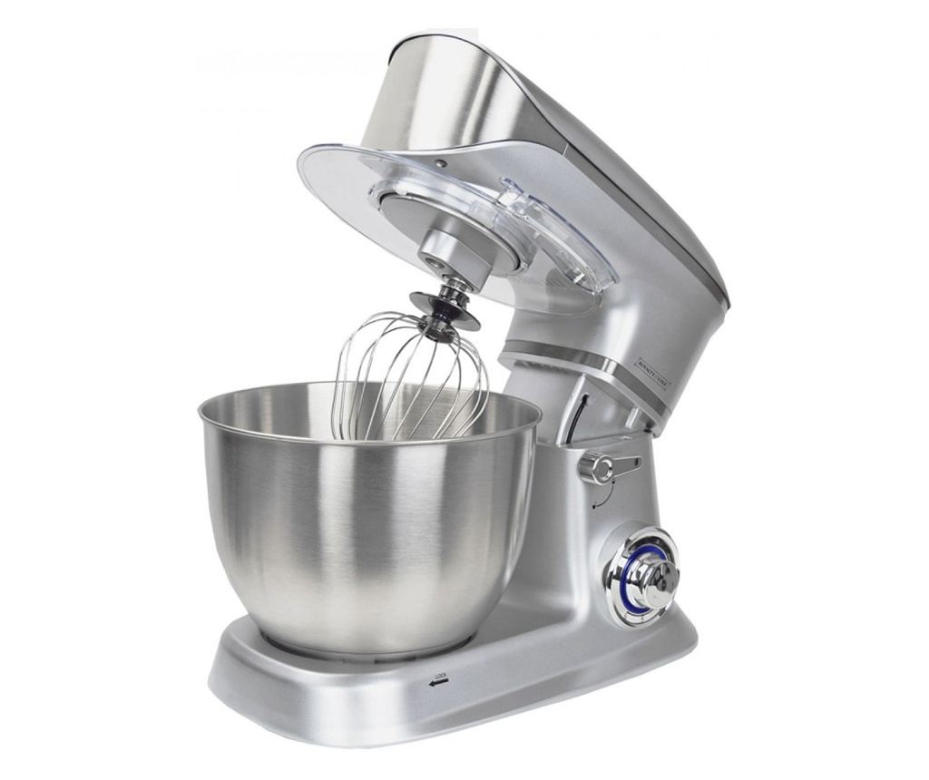 Mixer planetar, cupa inox Royalty Line RL-PKM1900.7, 1900W, 6.5 litri, 6 trepte de viteza + Pulse, Accesorii, Argintiu