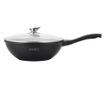 Уок тиган Royalty Line RL-BW28M, 28см, Мраморно покритие, Индукция, Мека дръжка, Черен