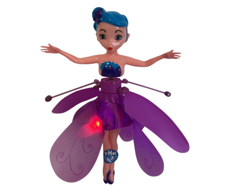 Интерактивна играчка, принцеса, летяща фея THK, 20 см, лилава