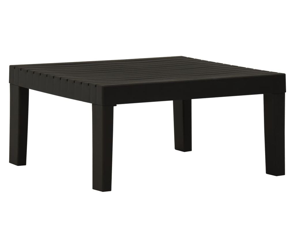 Set vrtnega pohištva s blazinami, 2 kosa, siva, plastika - 3