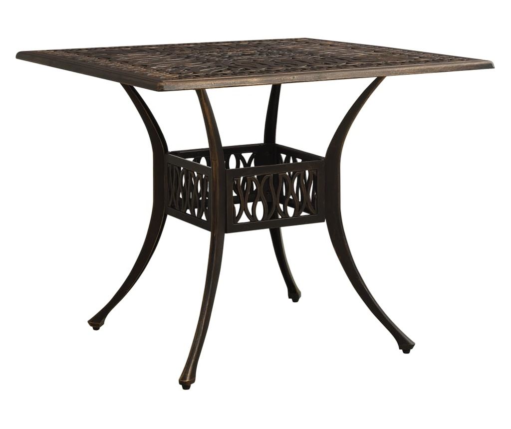 5-dijelni bistro set od lijevanog aluminija brončani - 25