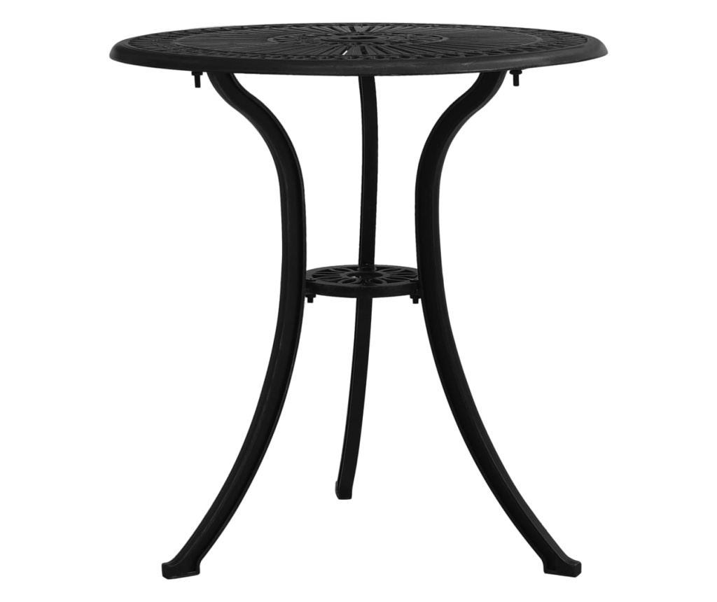 Set bistro pohištva, 3 kosi, črna, lit aluminij - 6