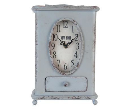 Stolni sat sivi metalni 20x13x30 cm