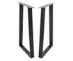 Set 2 picioare masa Bar stil scandinav Trapez, 100 cm H x 60 cm L x 6 cm , Profil Lat, Vopsire in camp electrostic, Finisaje Pre