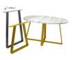Set 2 picioare masa Bar stil scandinav Trapez, 100 cm H x 60 cm L x 6 cm , Profil Lat, Vopsire in camp electrostic, Finisaje Pre