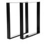 Set 2 picioare masa,72 cm H x 60 cm L Profil Lat , Vopsire in camp electrostic, FInisaje Premium , BalustradeTM, Metal Negru